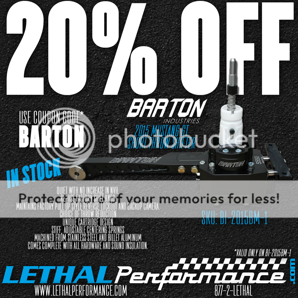 Barton 20152016 Mustang GT Short Throw Shifter SALE 20 OFF 2015